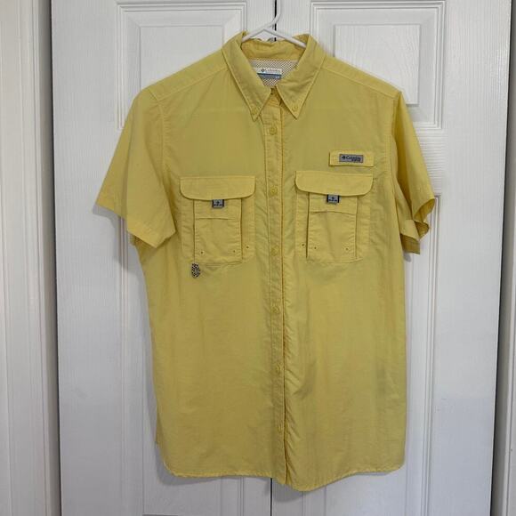 Columbia Women's Bahama Yellow Short Sleeve Size Small - Picture 1 of 7